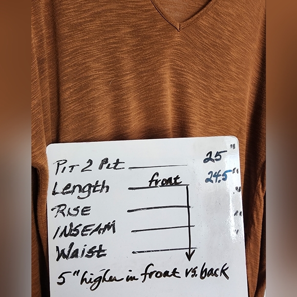 Madewell Long-Sleeve Copper V-Neck Hi-low Tee SZ Medium - Picture 6 of 6